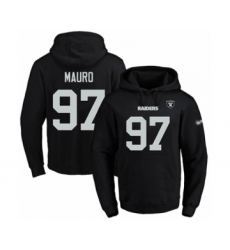 Football Men's Oakland Raiders #97 Josh Mauro Black Name & Number Pullover Hoodie