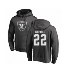 Football Oakland Raiders #22 Isaiah Crowell Ash One Color Pullover Hoodie