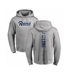 Football Los Angeles Rams #41 David Long Ash Backer Pullover Hoodie