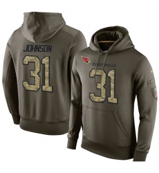 NFL Nike Arizona Cardinals #31 David Johnson Green Salute To Service Men Pullover Hoodie