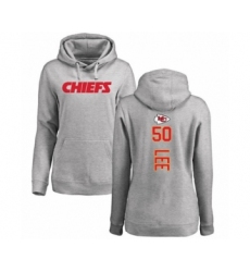 Football Women's Kansas City Chiefs #50 Darron Lee Ash Backer Pullover Hoodie