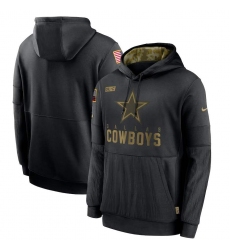 Men's NFL Dallas Cowboys 2020 Salute To Service Black Pullover Hoodie