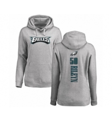 Women's Philadelphia Eagles #50 Duke Riley Ash Backer Pullover Hoodie