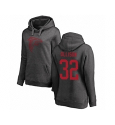 Football Women's Atlanta Falcons #32 Qadree Ollison Ash One Color Pullover Hoodie