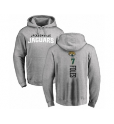 Football Jacksonville Jaguars #7 Nick Foles Ash Backer Pullover Hoodie