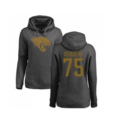 Football Women's Jacksonville Jaguars #75 Cedric Ogbuehi Ash One Color Pullover Hoodie