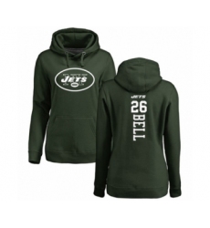 Football Women's New York Jets #26 Le'Veon Bell Green Backer Pullover Hoodie