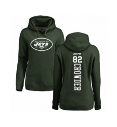 Football Women's New York Jets #82 Jamison Crowder Green Backer Pullover Hoodie