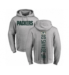 Football Green Bay Packers #26 Darnell Savage Jr. Ash Backer Hoodie