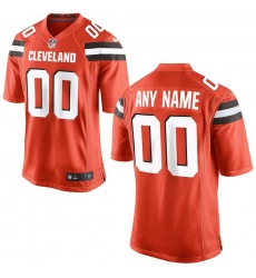 Nike Cleveland Browns Mens Orange Custom Game Jersey