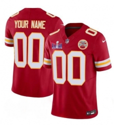 Men's Kansas City Chiefs Active Player Custom Red 2024 F.U.S.E. Super Bowl LVIII Patch Vapor Untouchable Limited Football Stitched Jersey