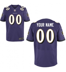 Men's Baltimore Ravens Nike Purple Custom Elite Jersey