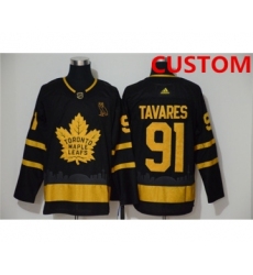 Men's Toronto Maple Leafs Custom Black Golden City Edition Stitched NHL Jersey