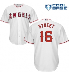 Men's Majestic Los Angeles Angels of Anaheim #16 Huston Street Replica White Home Cool Base MLB Jersey
