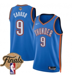 Men's Oklahoma City Thunder #9 Alex Caruso Blue 2025 Icon Edition Stitched Basketball Jersey