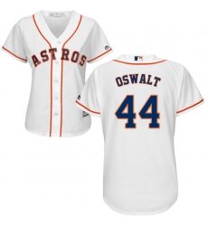 Women's Majestic Houston Astros #44 Roy Oswalt Replica White Home Cool Base MLB Jersey
