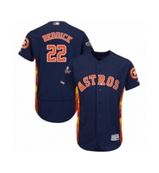Men's Houston Astros #22 Josh Reddick Navy Blue Alternate Flex Base Authentic Collection 2019 World Series Bound Baseball Jersey