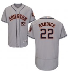 Men's Majestic Houston Astros #22 Josh Reddick Grey Flexbase Authentic Collection MLB Jersey