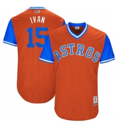 Men's Majestic Houston Astros #15 Carlos Beltran 