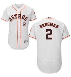 Men's Majestic Houston Astros #2 Alex Bregman White Flexbase Authentic Collection MLB Jersey