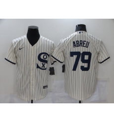 Men's Chicago White Sox #79 Jose Abreu Cream Game 2021 Field of Dreams Jersey