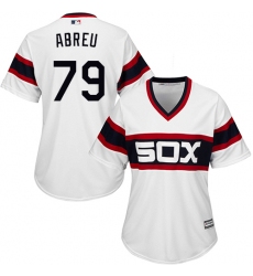 Women's Majestic Chicago White Sox #79 Jose Abreu Authentic White 2013 Alternate Home Cool Base MLB Jersey