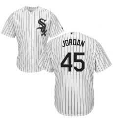 Youth Majestic Chicago White Sox #45 Michael Jordan Authentic White Home Cool Base MLB Jersey