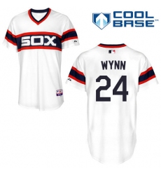 Men's Majestic Chicago White Sox #24 Early Wynn White Alternate Flex Base Authentic Collection MLB Jersey