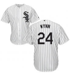 Men's Majestic Chicago White Sox #24 Early Wynn White Home Flex Base Authentic Collection MLB Jersey