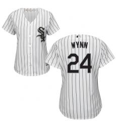 Women's Majestic Chicago White Sox #24 Early Wynn Replica White Home Cool Base MLB Jersey