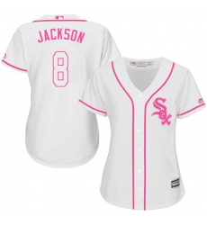 Women's Majestic Chicago White Sox #8 Bo Jackson Authentic White Fashion Cool Base MLB Jersey