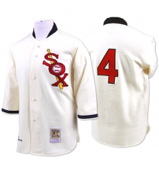 Men's Mitchell and Ness Chicago White Sox #4 Luke Appling Replica Cream Throwback MLB Jersey