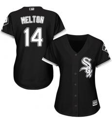 Women's Majestic Chicago White Sox #14 Bill Melton Authentic Black Alternate Home Cool Base MLB Jersey