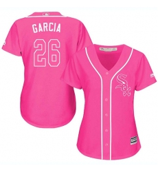 Women's Majestic Chicago White Sox #26 Avisail Garcia Authentic Pink Fashion Cool Base MLB Jersey