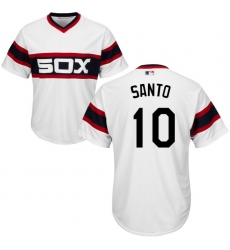Youth Majestic Chicago White Sox #10 Ron Santo Replica White 2013 Alternate Home Cool Base MLB Jersey