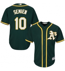 Men's Majestic Oakland Athletics #10 Marcus Semien Replica Green Alternate 1 Cool Base MLB Jersey