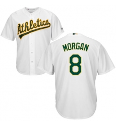 Men's Majestic Oakland Athletics #8 Joe Morgan Replica White Home Cool Base MLB Jersey