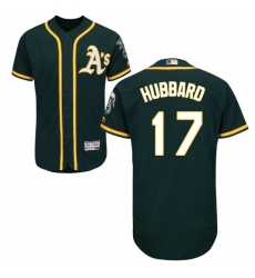 Men's Majestic Oakland Athletics #17 Glenn Hubbard Green Alternate Flex Base Authentic Collection MLB Jersey