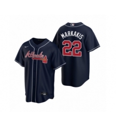 Women Atlanta Braves #22 Nick Markakis Nike Navy 2020 Replica Alternate Jersey
