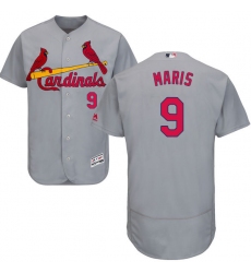 Men's Majestic St. Louis Cardinals #9 Roger Maris Grey Road Flex Base Authentic Collection MLB Jersey