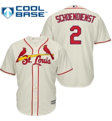 Youth Majestic St. Louis Cardinals #2 Red Schoendienst Authentic Cream Alternate Cool Base MLB Jersey