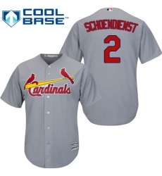 Youth Majestic St. Louis Cardinals #2 Red Schoendienst Authentic Grey Road Cool Base MLB Jersey