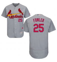 Men's Majestic St. Louis Cardinals #25 Dexter Fowler Grey Flexbase Authentic Collection MLB Jersey