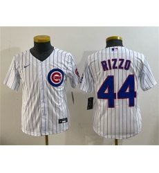 Women's Chicago Cubs #44 Anthony Rizzo White Stitched Baseball Jersey