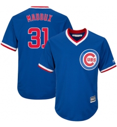 Youth Majestic Chicago Cubs #31 Greg Maddux Authentic Royal Blue Cooperstown Cool Base MLB Jersey
