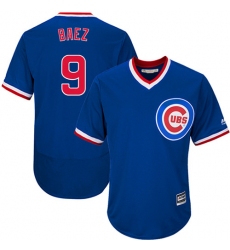 Men's Majestic Chicago Cubs #9 Javier Baez Royal Blue Flexbase Authentic Collection Cooperstown MLB Jersey