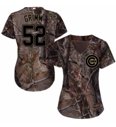 Women's Majestic Chicago Cubs #52 Justin Grimm Authentic Camo Realtree Collection Flex Base MLB Jersey