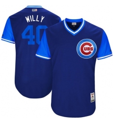 Men's Majestic Chicago Cubs #40 Willson Contreras 