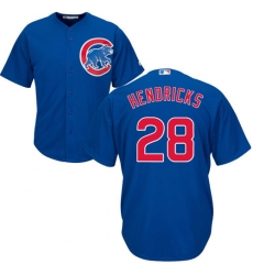 Youth Majestic Chicago Cubs #28 Kyle Hendricks Authentic Royal Blue Alternate Cool Base MLB Jersey