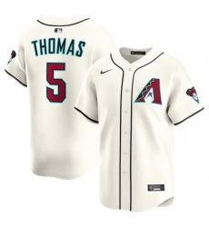 Men's Arizona Diamondbacks #5 Alek Thomas Cream Limited Stitched Baseball Jersey